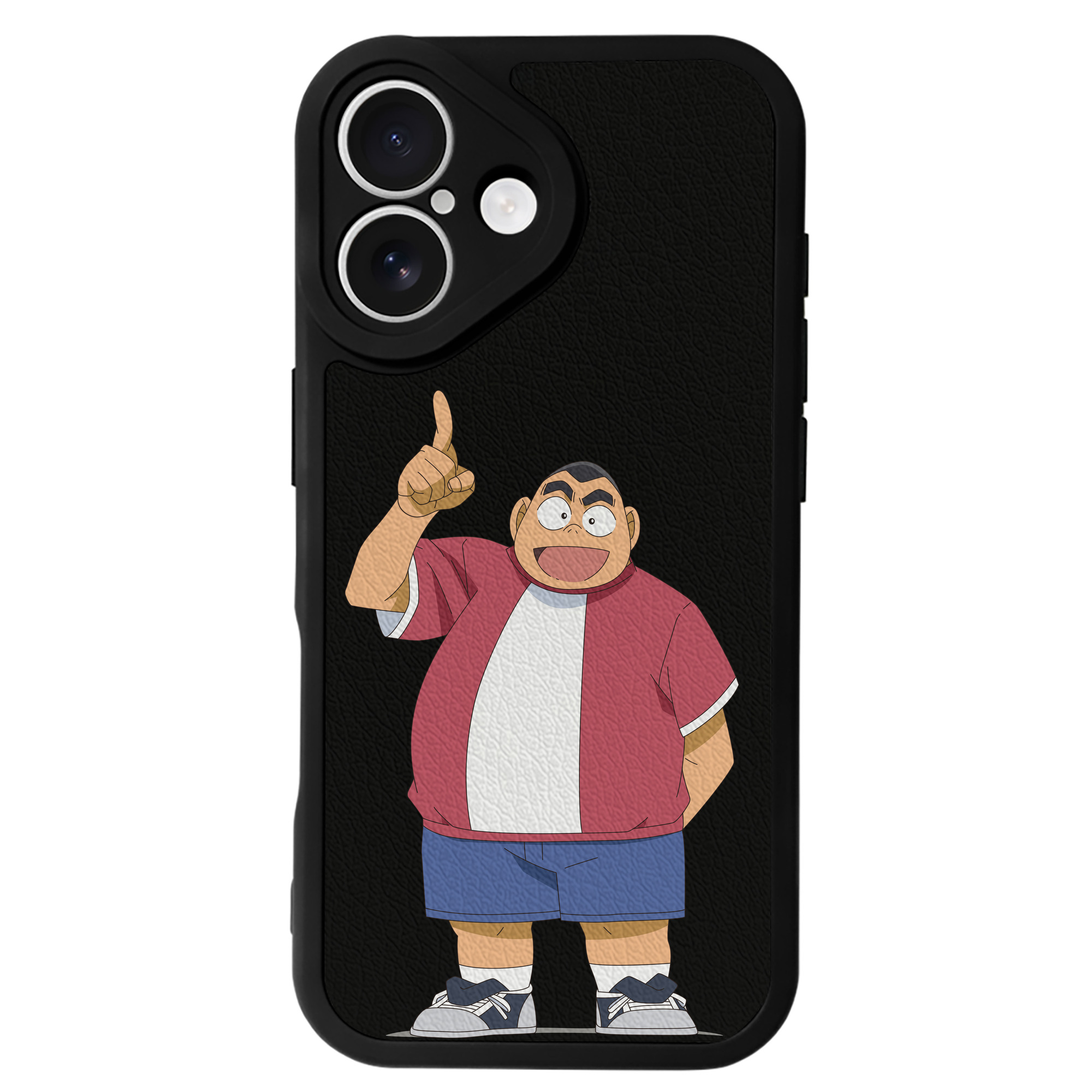（画像用） 名探偵コナン 小嶋 元太 こじま げんた Detective Conan Kojima Genta 【iPhone 16シリーズ対応】シリコンスマホケース（レザー調） 材質：シリコン